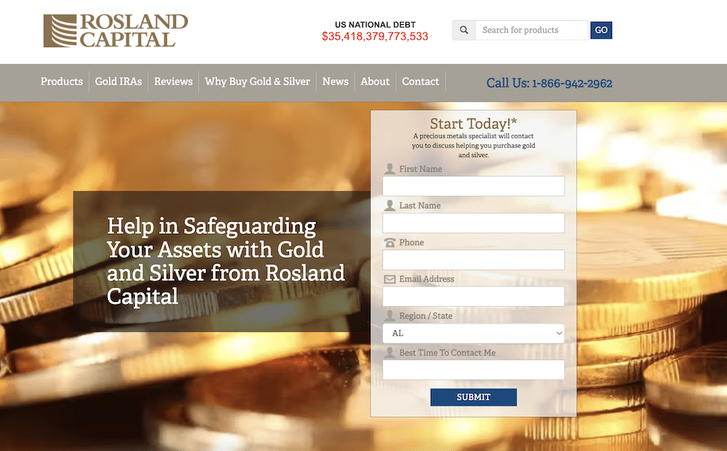 Rosland Capital homepage