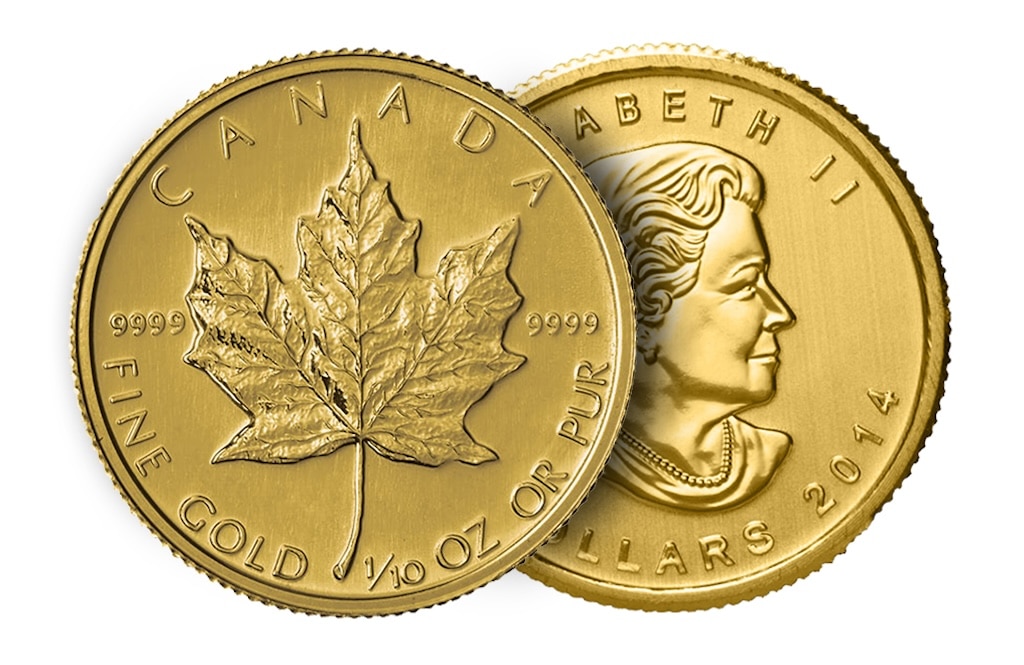 Gold Canadian Maple Leaf Coin