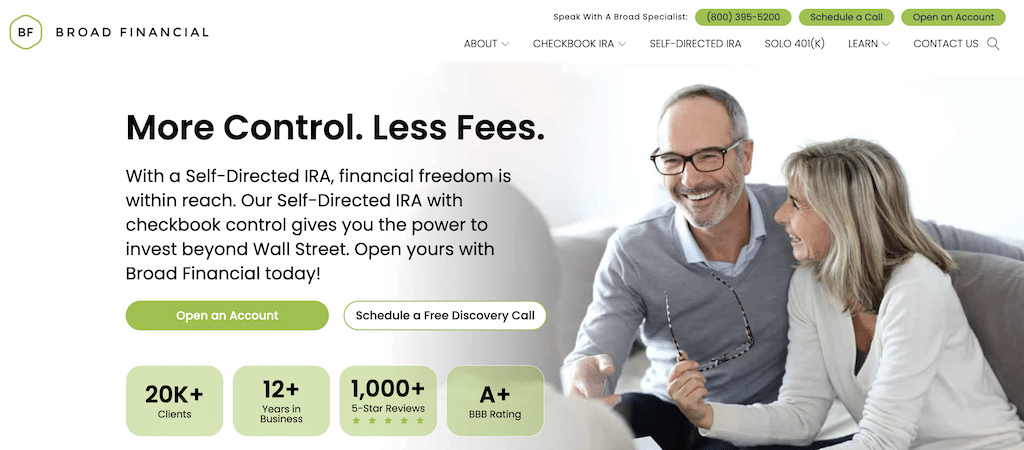 Broad Financial homepage