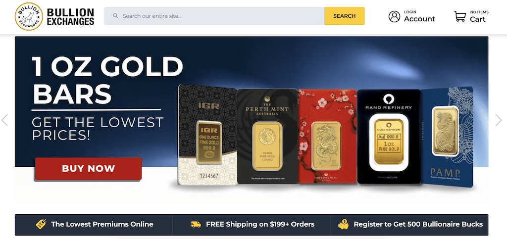 Bullion Exchanges homepage
