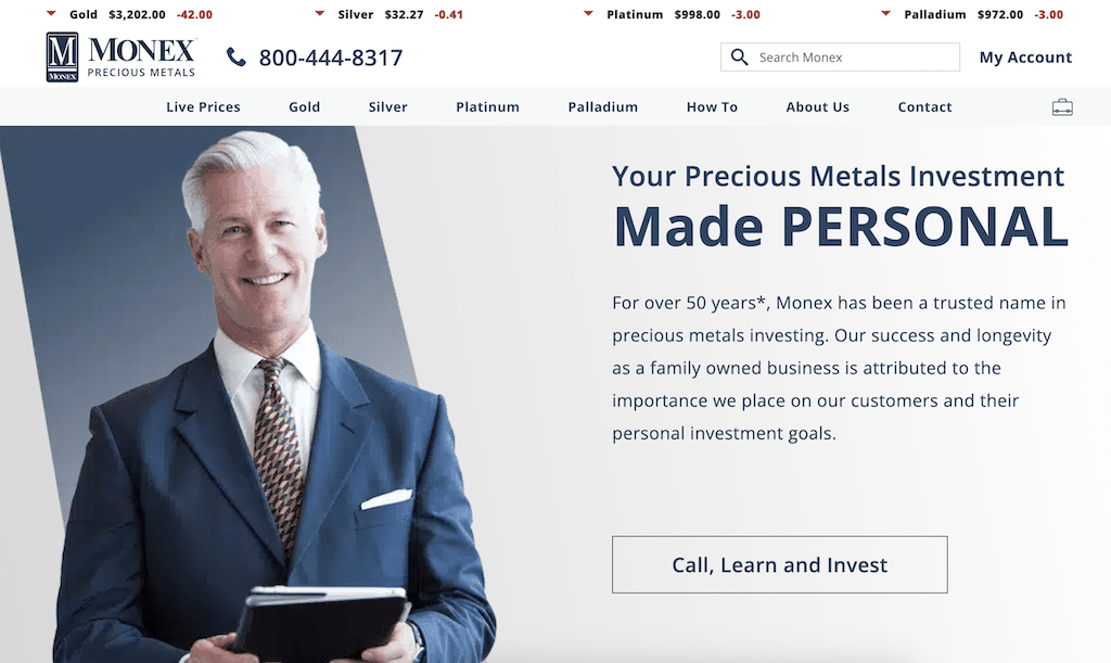 Monex homepage