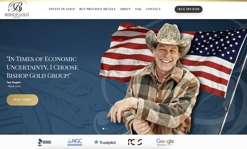 Bishop Gold Group homepage