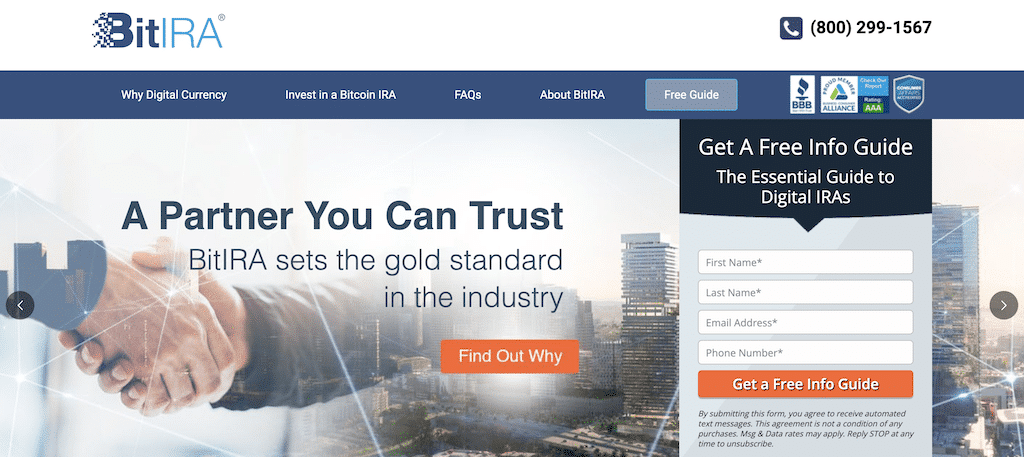 BitIRA homepage